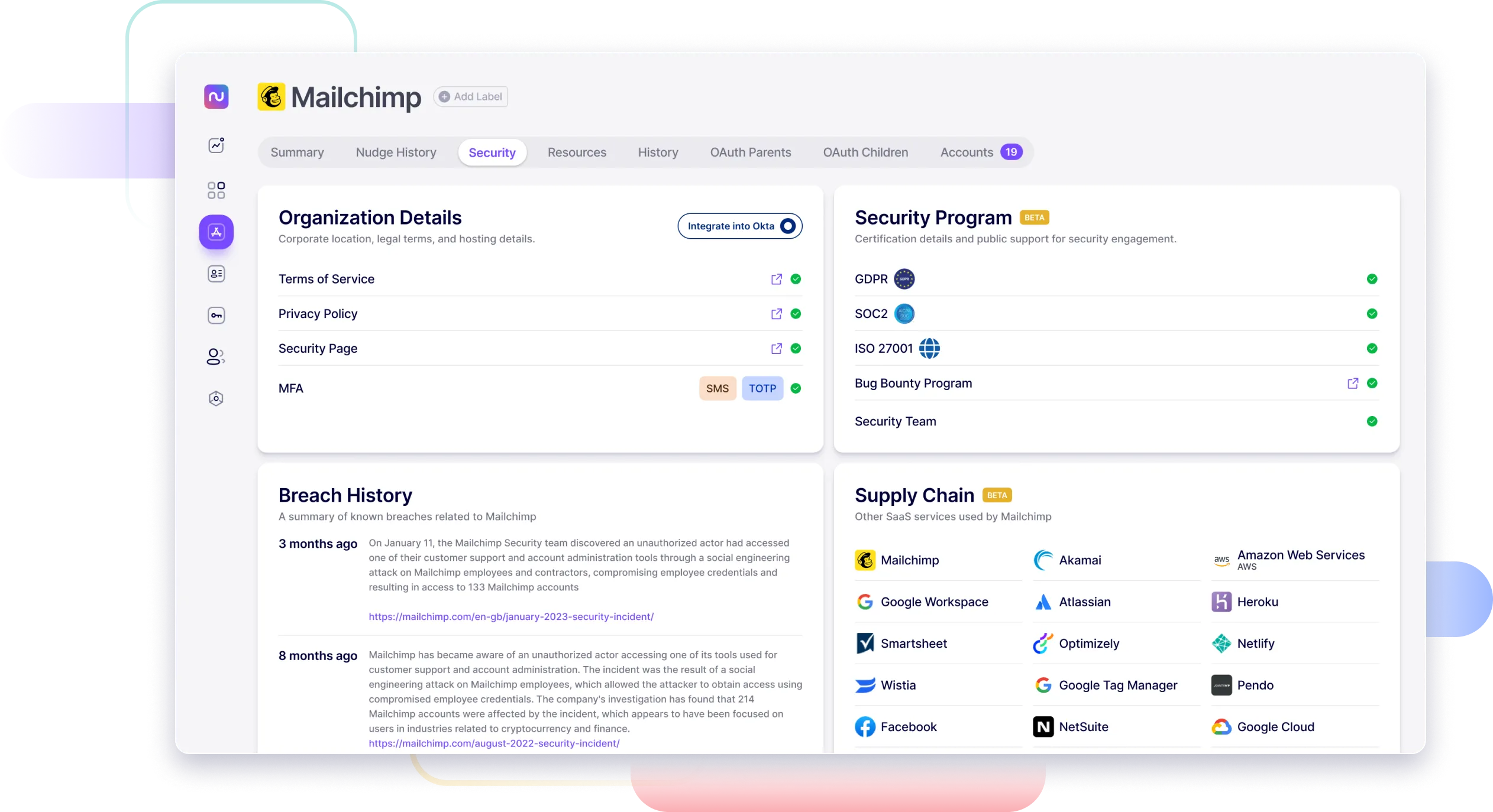 Nudge Security SaaS asset discovery 